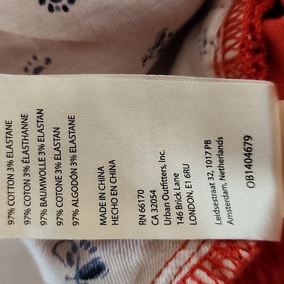 NWT Pilcro Anthropologie High Rise Skinny Red Corduroy Pants Size 31‎ - Picture 14 of 14